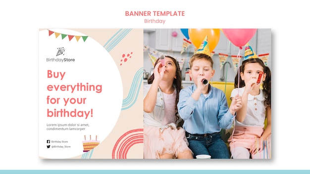 Geburtstag Banner Vorlage