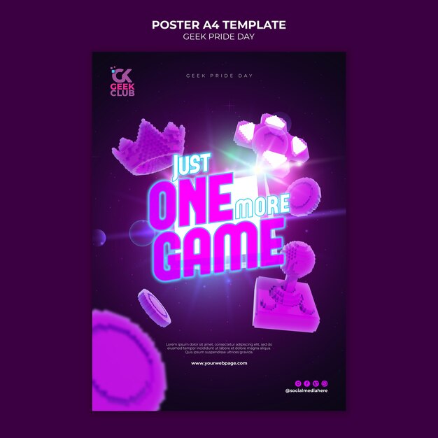 Geek Pride Day Poster Vorlage