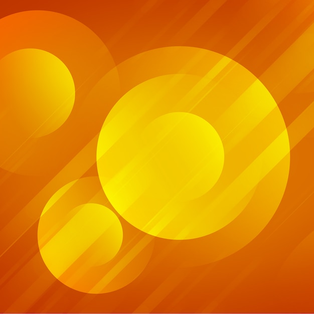 Gelb glänzende Kreise Hintergrund Design