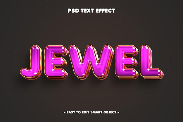 Kostenlose PSD gems jewel-text-effekt
