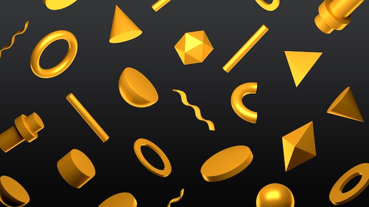 Kostenlose PSD geometrische figuren in 3d-rendering