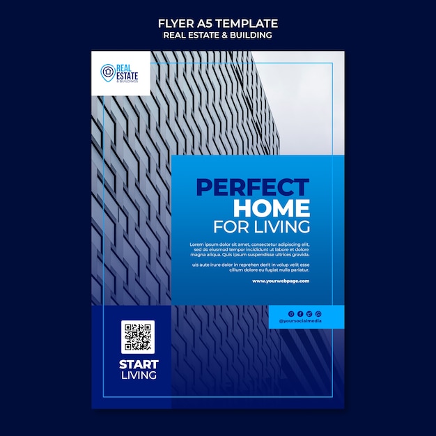 geometrische formen immobilien flyer vorlage