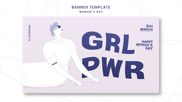 Kostenlose PSD girl power banner vorlage