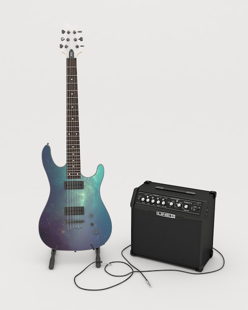 Kostenlose PSD gitarre mock-up-design
