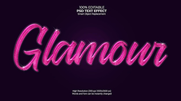 Kostenlose PSD glamour-texteffekt