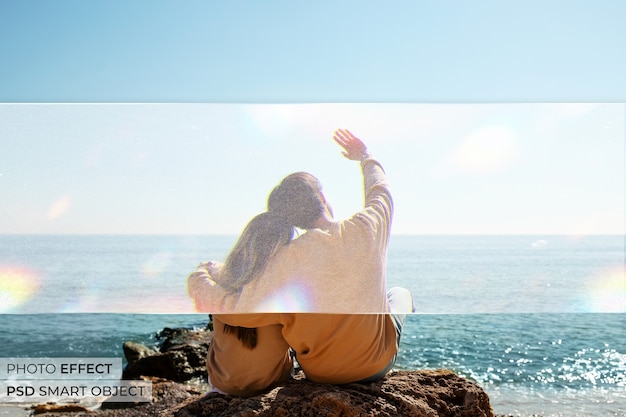 Kostenlose PSD glas mit reflexionsfotoeffekt