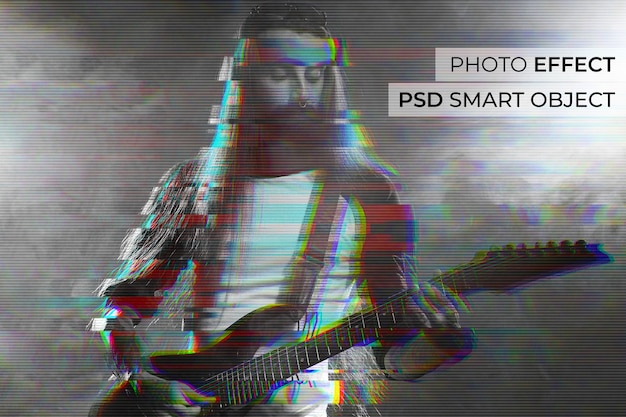 Kostenlose PSD glitch-fotoeffekt-design