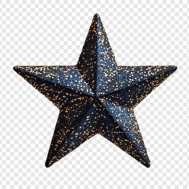 Glitzerndes blaues und goldenes Sterndekor