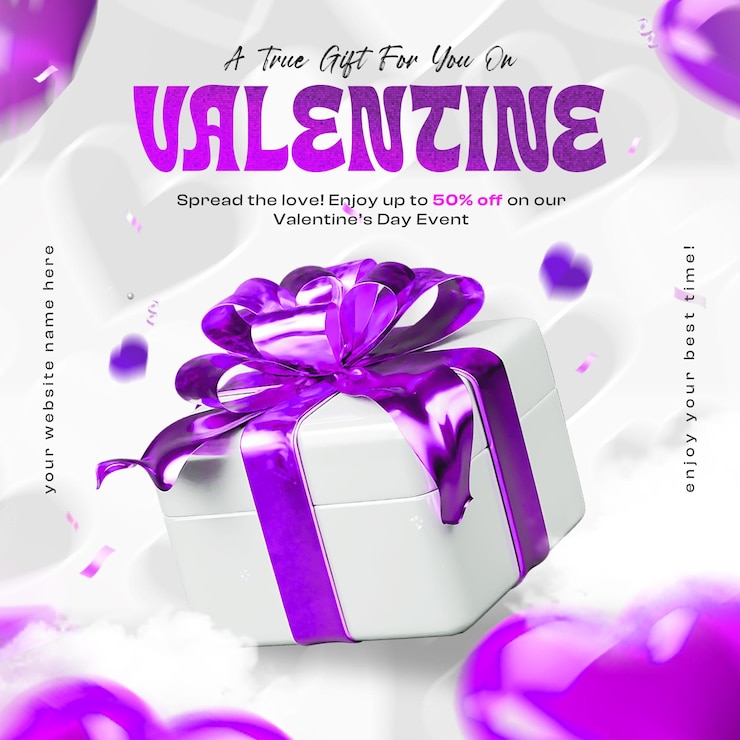 Kostenlose PSD glücklicher valentinstag social-media-post-design-vorlage