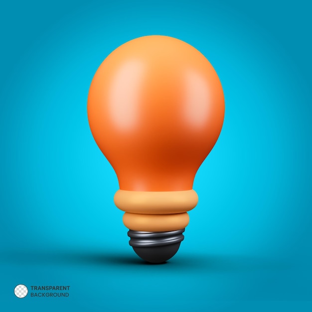 Glühbirne Idee Symbol isoliert 3d rendern Illustration