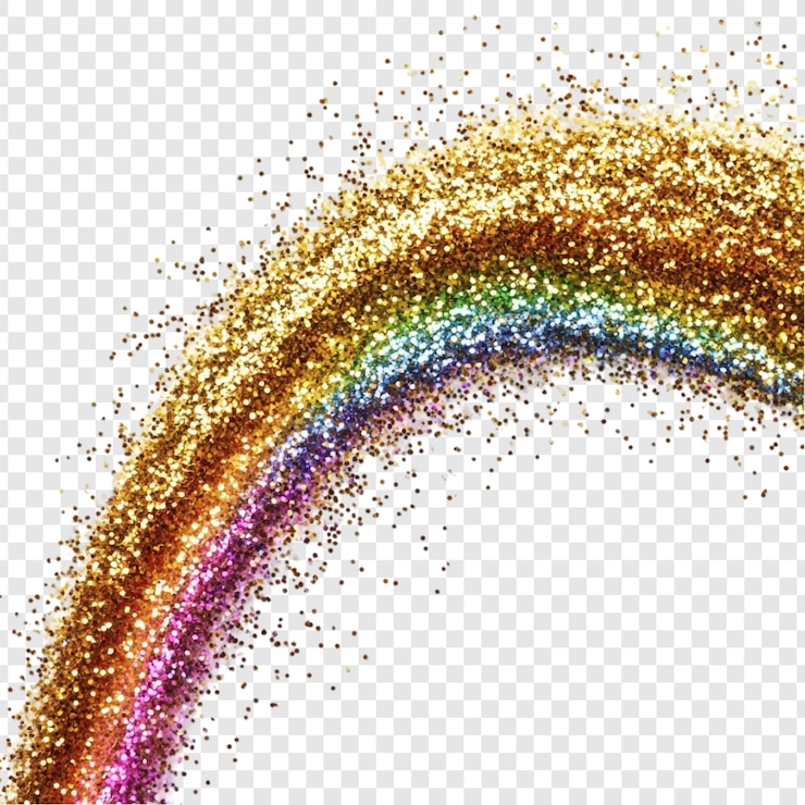 Kostenlose PSD golden glitter regenbogen funkeln