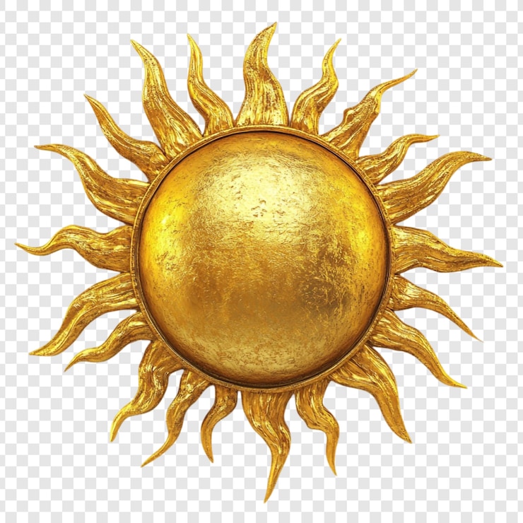 Kostenlose PSD golden sun ein 3d-render einer luxuriösen sonne