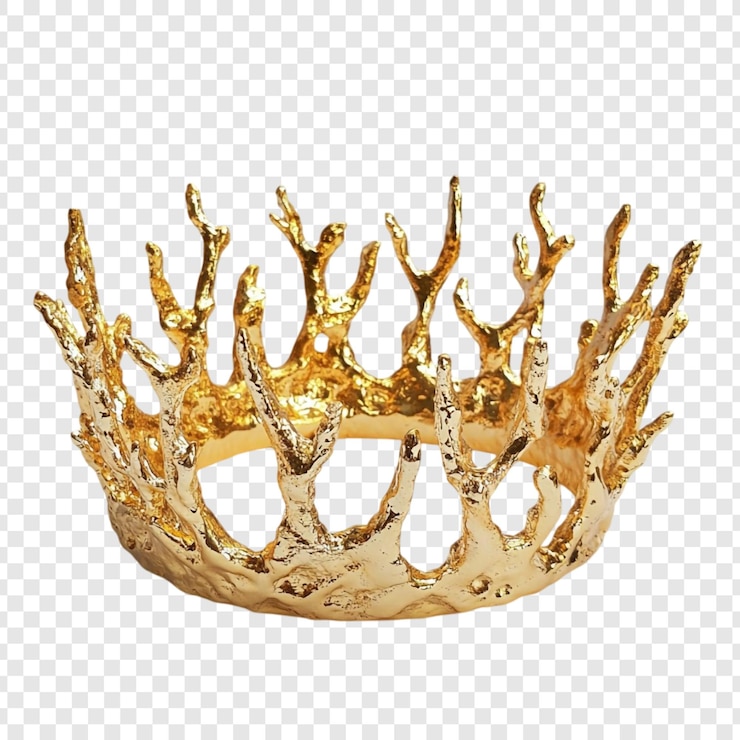 Kostenlose PSD goldene korallenkrone ein königliches meisterwerk