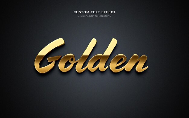 Goldener 3D-Textstileffekt