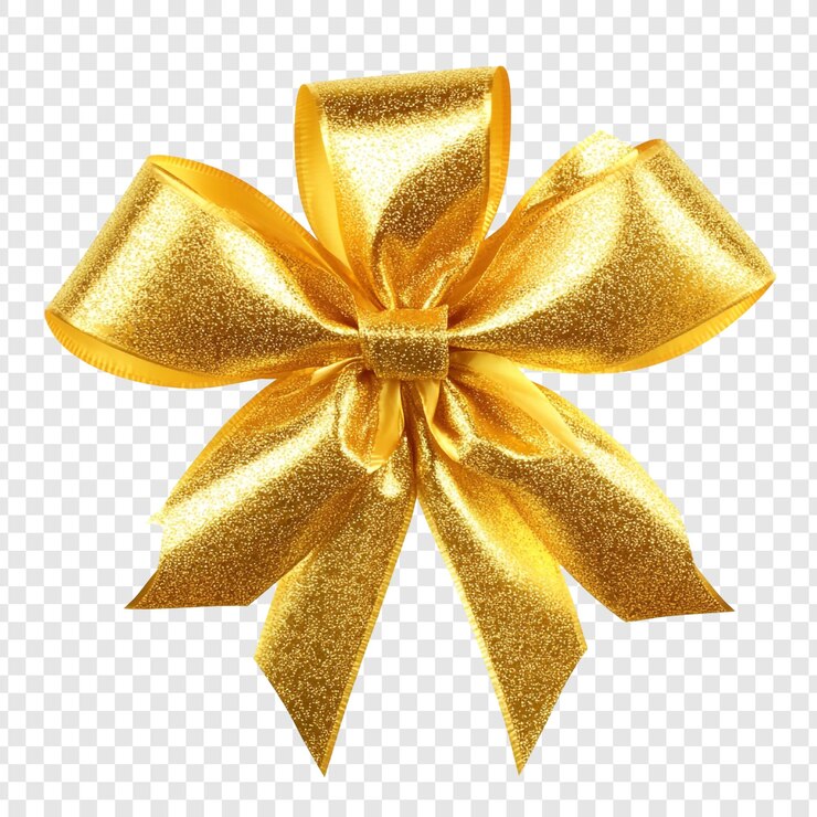 Kostenlose PSD goldener geschenkbogen eine luxuriöse festdekoration