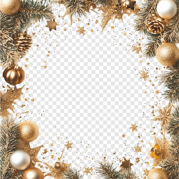 Goldener Weihnachtsrahmen Festtagshintergrund