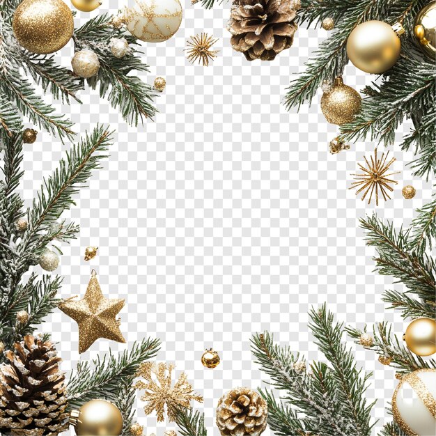 Goldener Weihnachtsrahmen für feierliche Feiertagsdekorationen