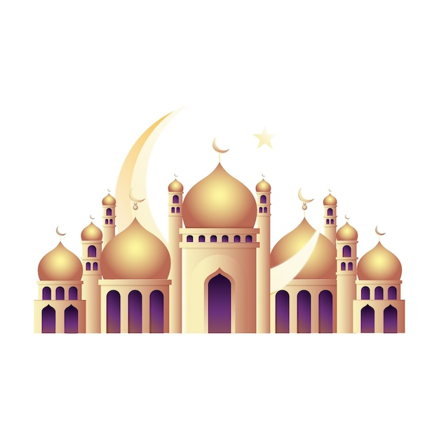 Kostenlose PSD gradient-moschee-illustration