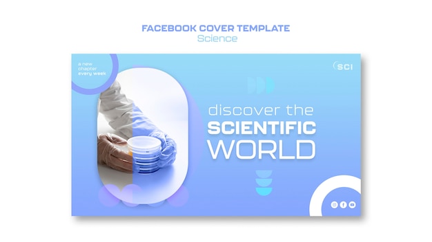 Kostenlose PSD gradient science-konzept facebook-cover