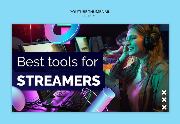 Gradient-Streaming-Hobby-Vorlage