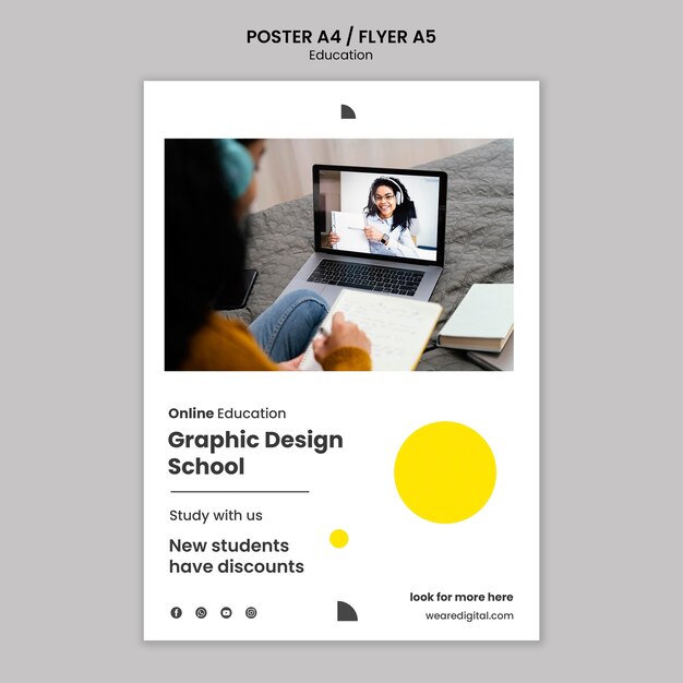 Grafikdesign-Plakatschablone