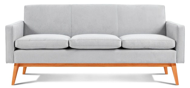 Graues, isoliertes Sofa