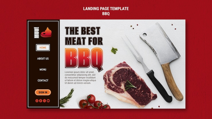 Kostenlose PSD grill-vorlagendesign
