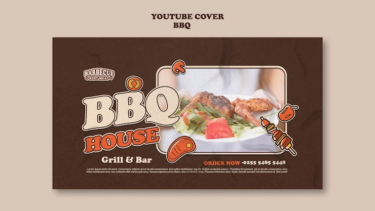 Kostenlose PSD grill-vorlagendesign