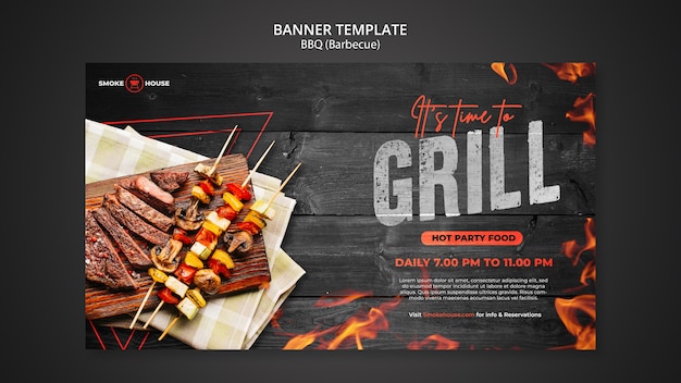 Grillhaus-Banner-Vorlage