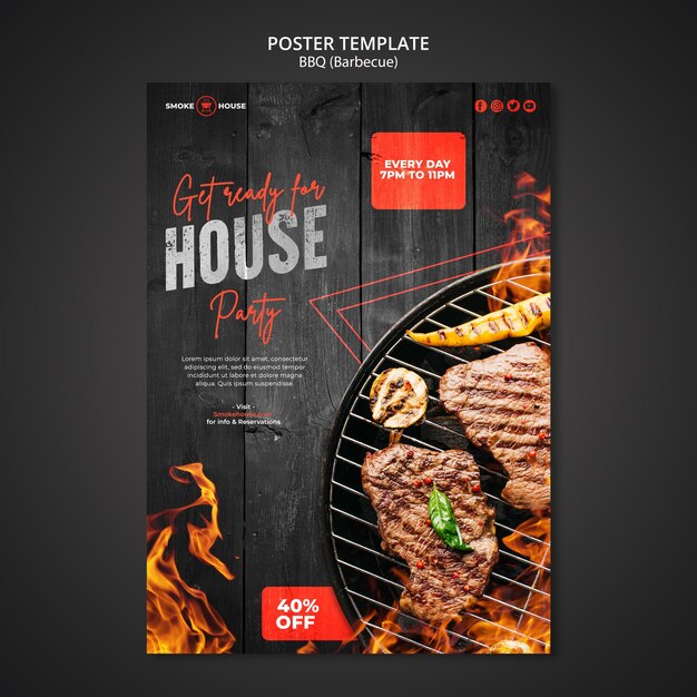 Grillhaus Druckvorlage