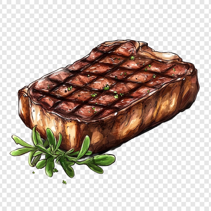 Kostenlose PSD grillsteak mit rosmarin ein kulinarisches meisterwerk