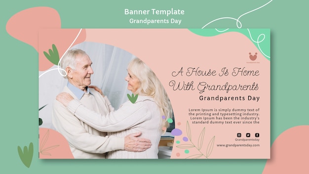 Großeltern-tag-design-banner-platte