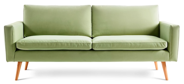 Kostenlose PSD grünes sofa isoliert