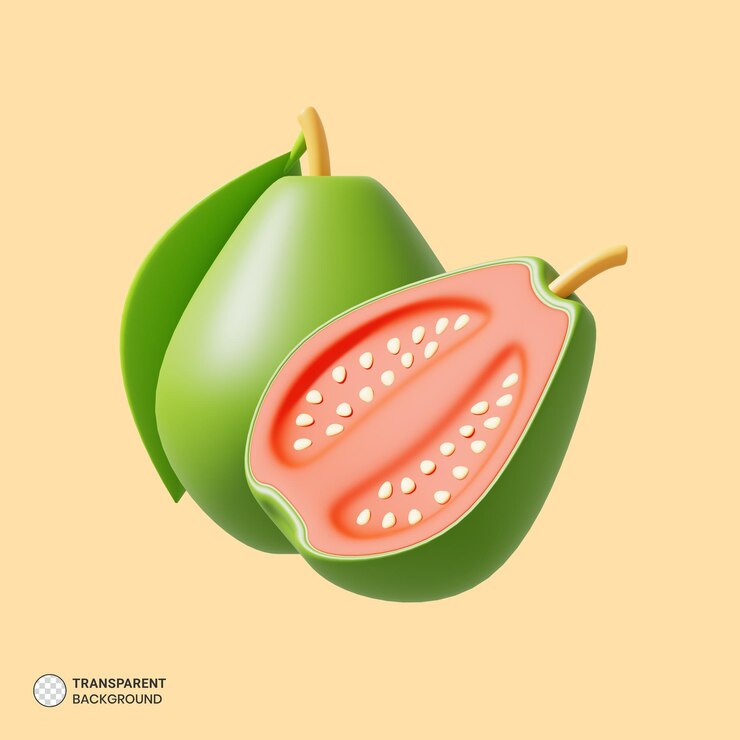 Kostenlose PSD guava-symbol isolierte 3d-darstellung