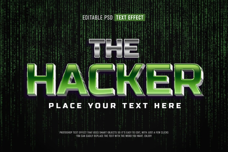 Kostenlose PSD hacker 3d-psd-texteffekt
