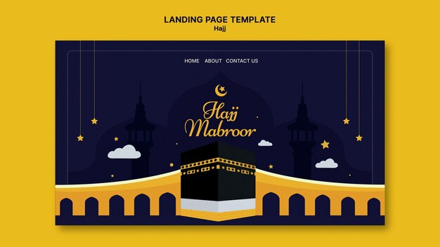 Hajj-Landing-Page-Vorlage mit Mekka