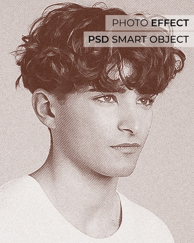 Kostenlose PSD halbton-fotoeffekt-design