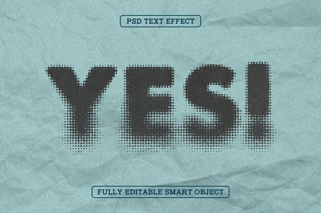 Halftone Comic-Stil Ja Text-Effekt