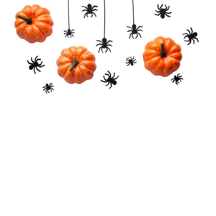 Kostenlose PSD halloween-artikel isoliert