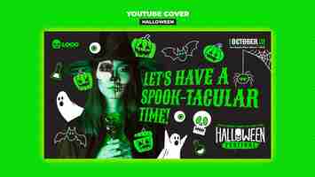 Kostenlose PSD halloween-feier-youtube-cover-vorlage