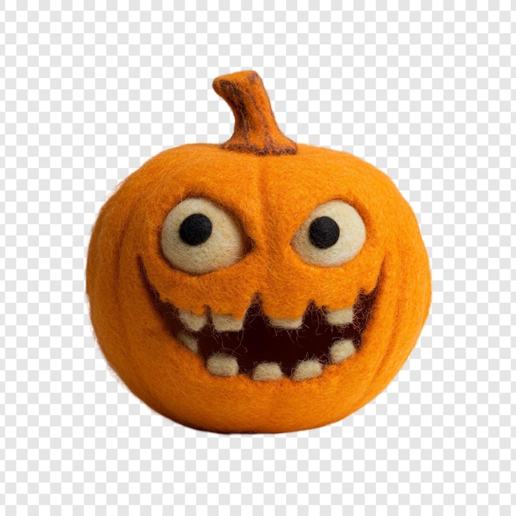 Kostenlose PSD halloween-kürbisdekoration mit nadelfelt