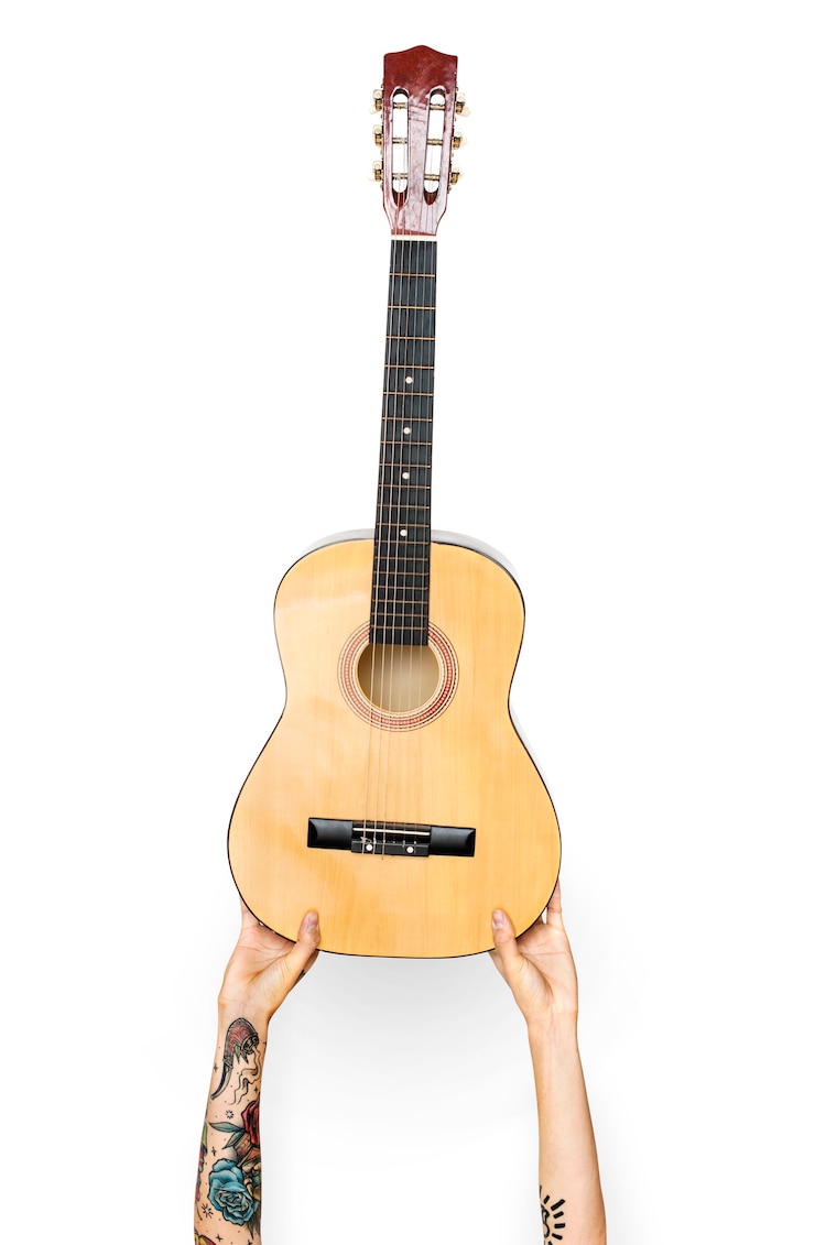 Kostenlose PSD hand mit gitarre