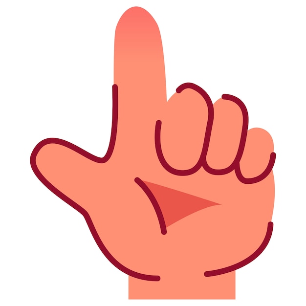 Handausdrucks-Symbol isoliert