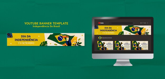 Handgezeichnete Entwurfsvorlage für den Unabhängigkeitstag Brasiliens