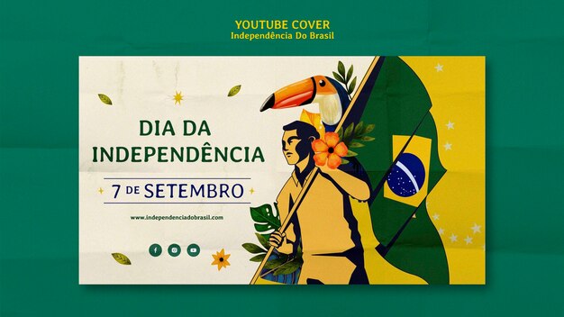 Handgezeichnete Entwurfsvorlage für den Unabhängigkeitstag Brasiliens
