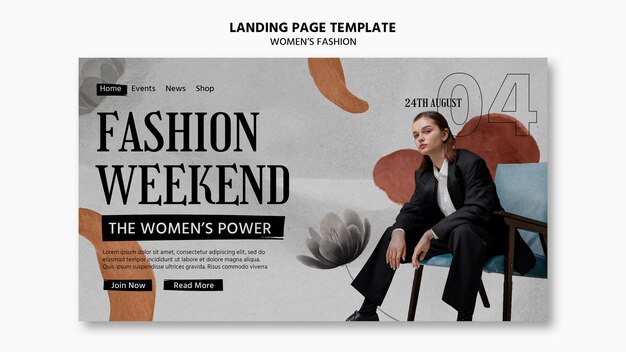 Kostenlose PSD handgezeichnete mode-landingpage