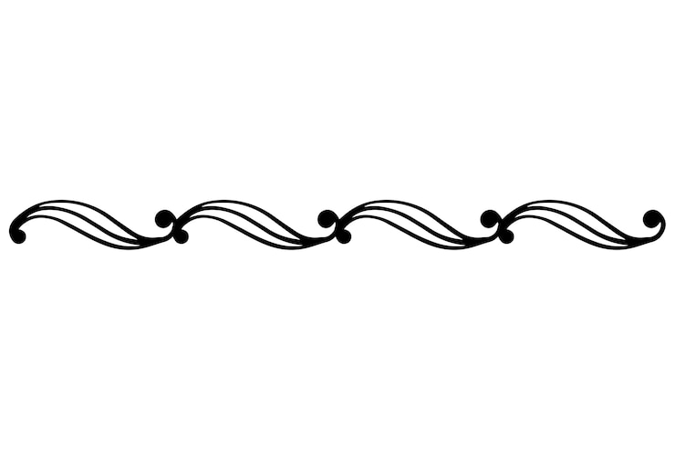 Kostenlose PSD handgezeichnete ornament-teiler-illustration