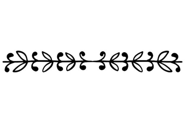 Handgezeichnete Ornament-Teiler-Illustration