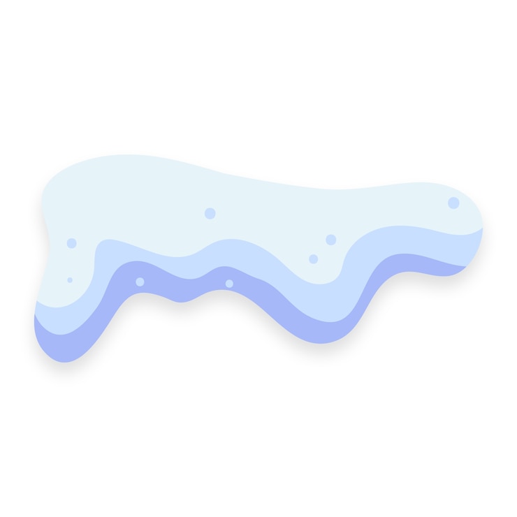 Kostenlose PSD handgezeichnete schneehaufenillustration