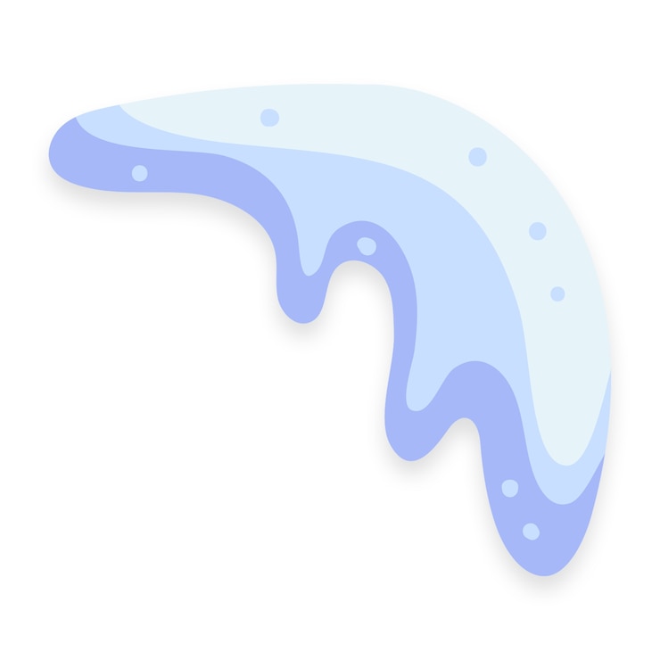 Kostenlose PSD handgezeichnete schneehaufenillustration